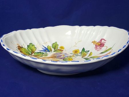 OVAL DECORATED CERAMIC BOWL