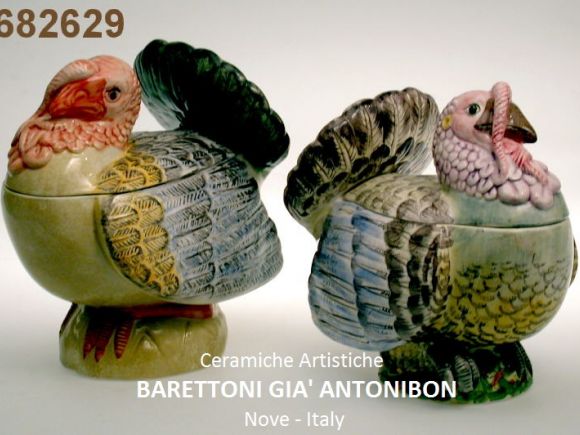 Ceramiche Barettoni Nove - ZUPPIERE A TACCHINO E TACCHINA IN CERAMICA