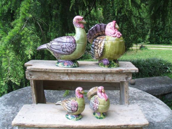Ceramiche Barettoni Nove - ZUPPIERE A TACCHINO E TACCHINA IN CERAMICA